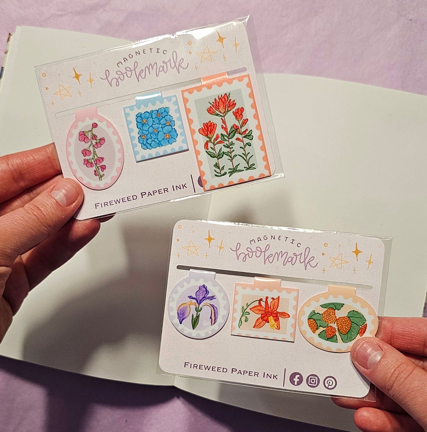 Alaskan Stamp Magnetic Bookmarks