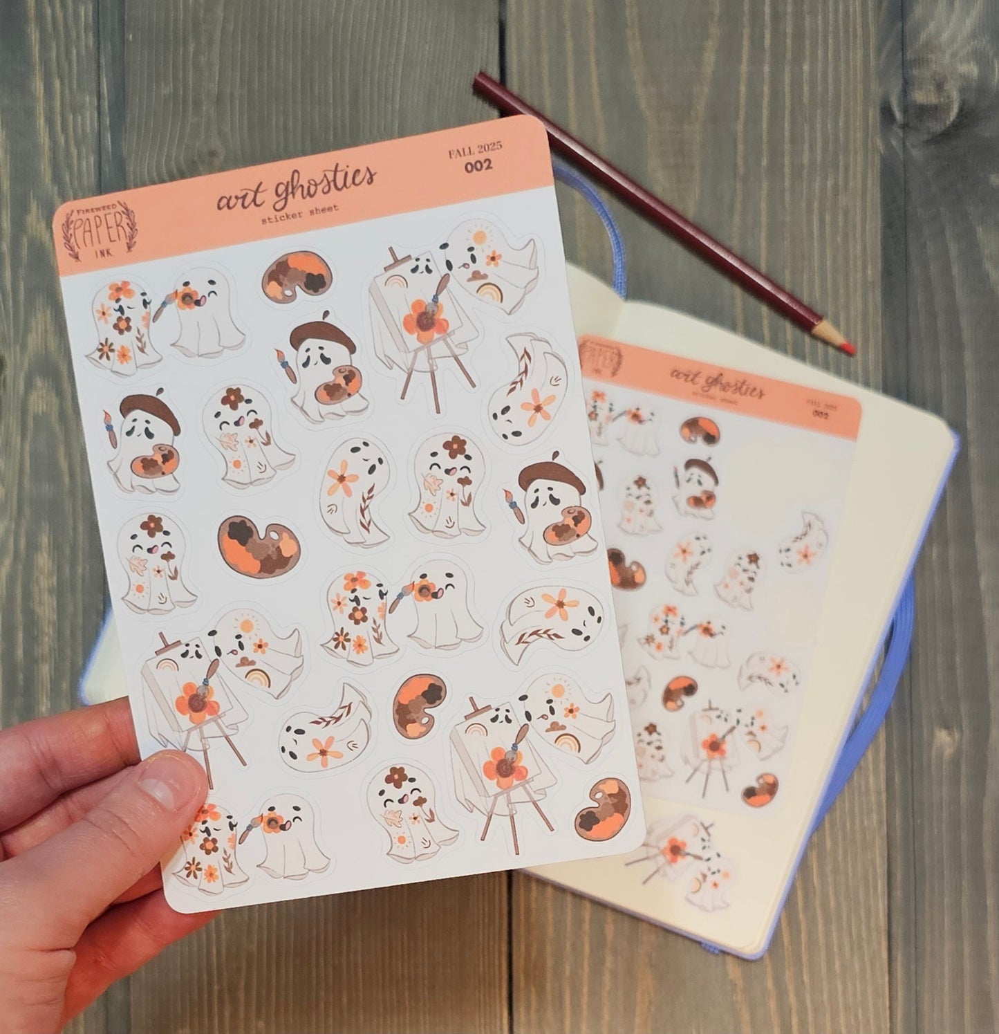 Art Ghosties Sticker Sheet