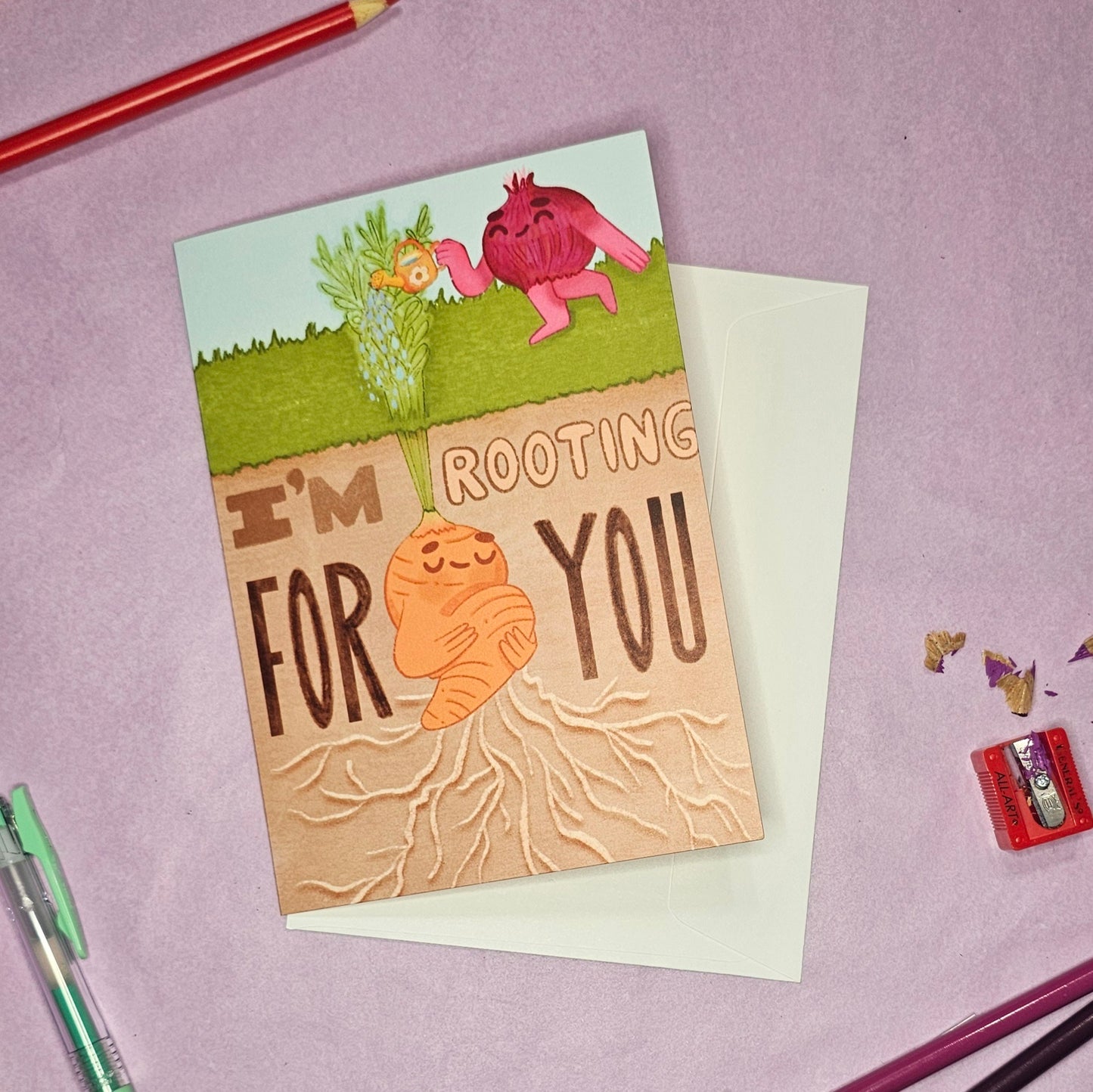 Rooting For You Greeting Card