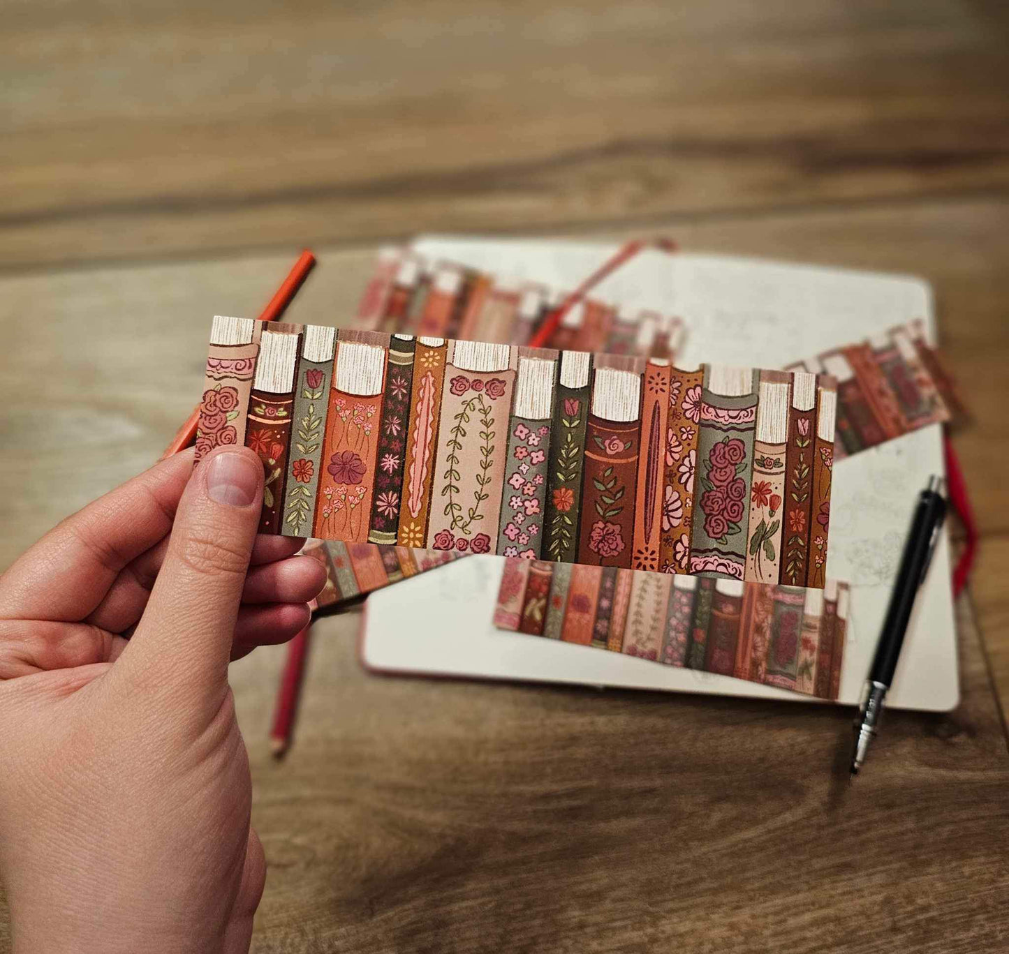 Vintage Bookshelf Bookmark