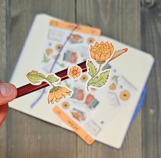 Fall Books Sticker Sheet