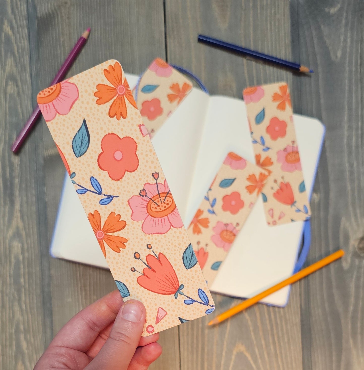 Spring Flowers Bookmark