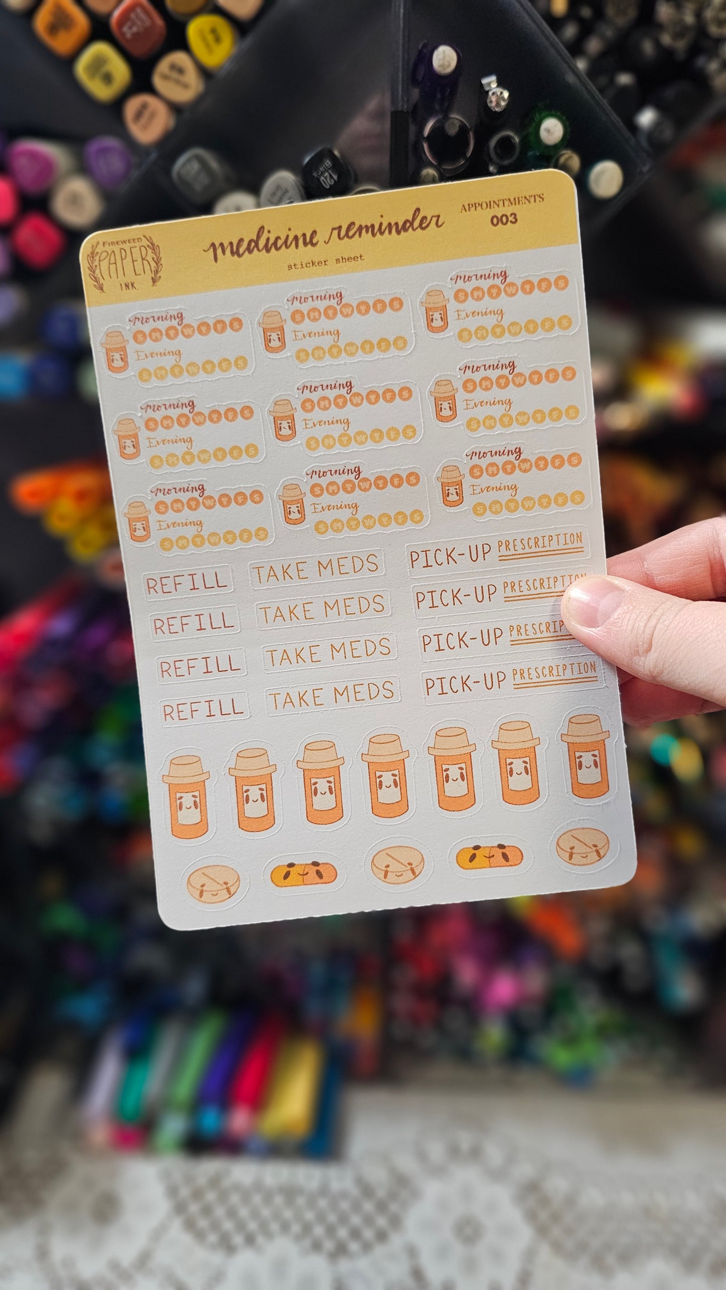 Medicine Reminders Sticker Sheet