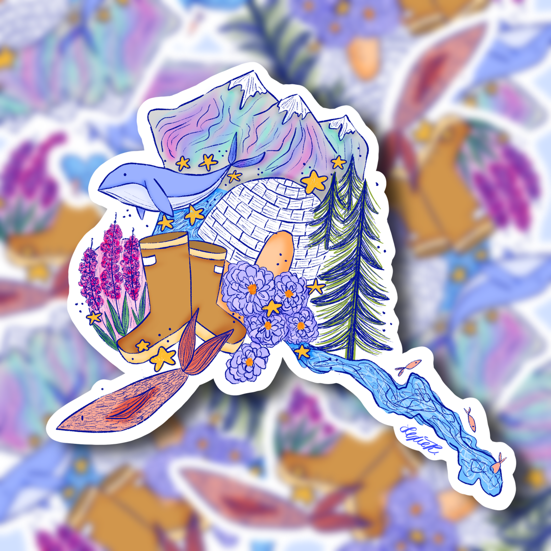 Alaskan Icons Vinyl Sticker