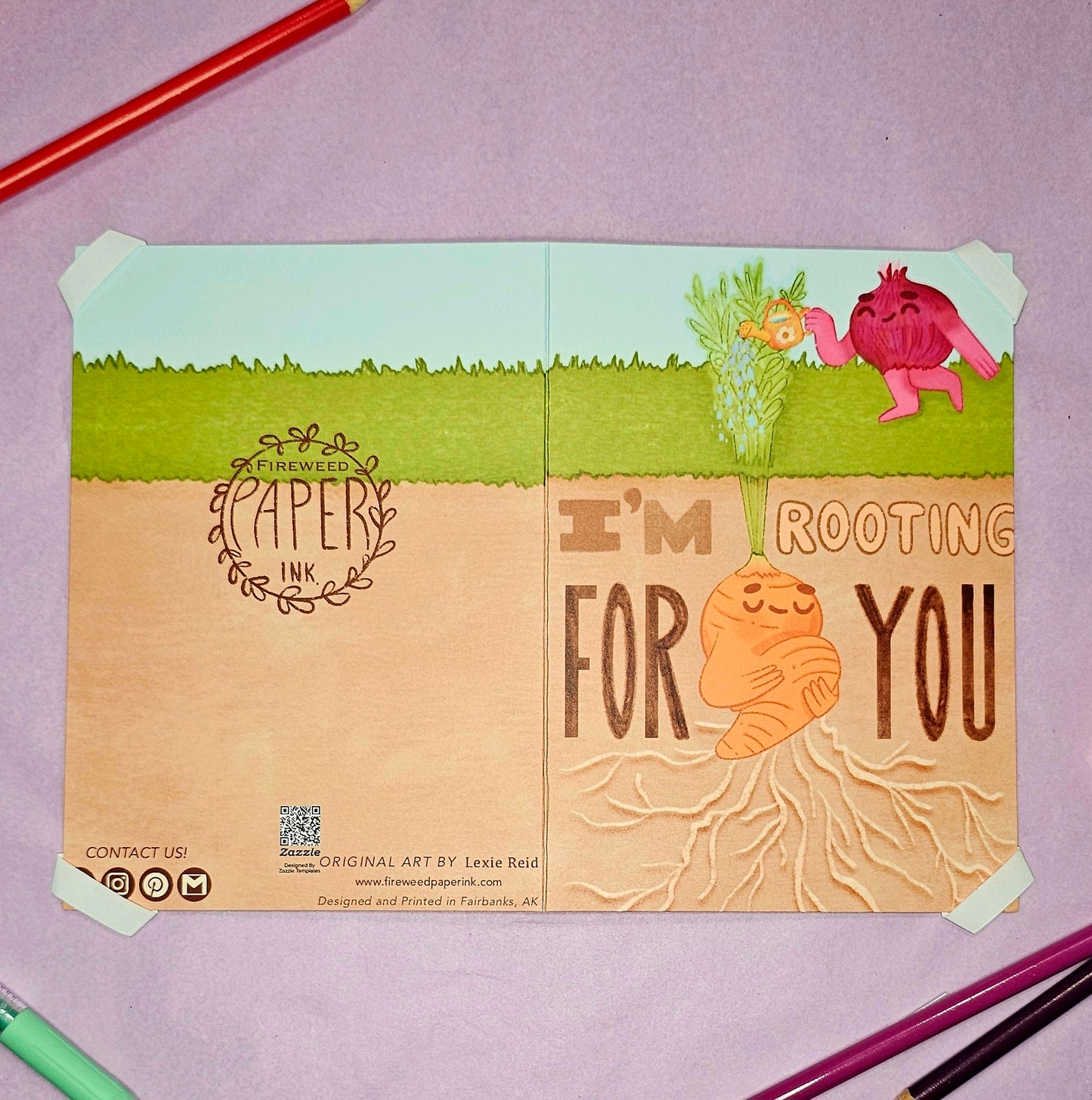 Rooting For You Greeting Card