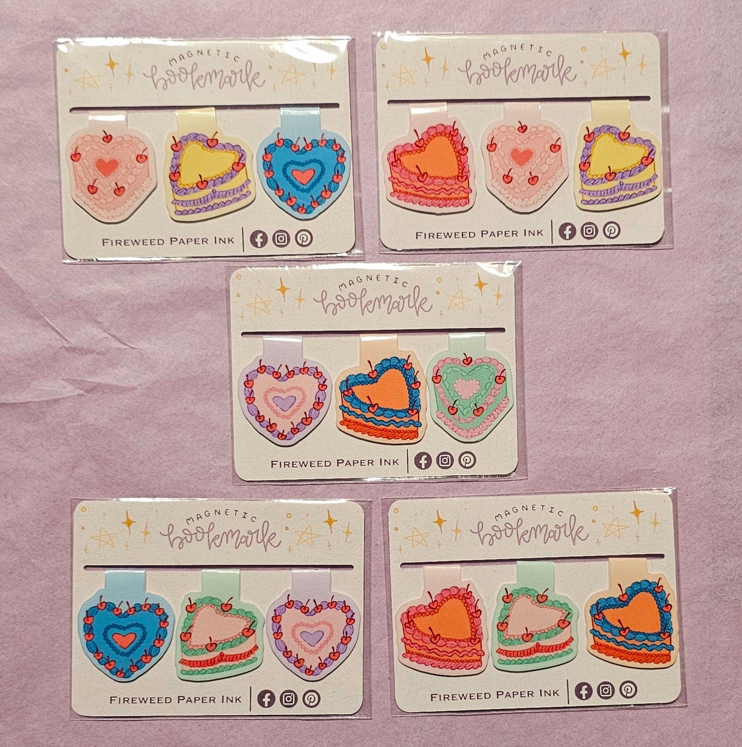 Vintage Cakes Magnetic Bookmarks