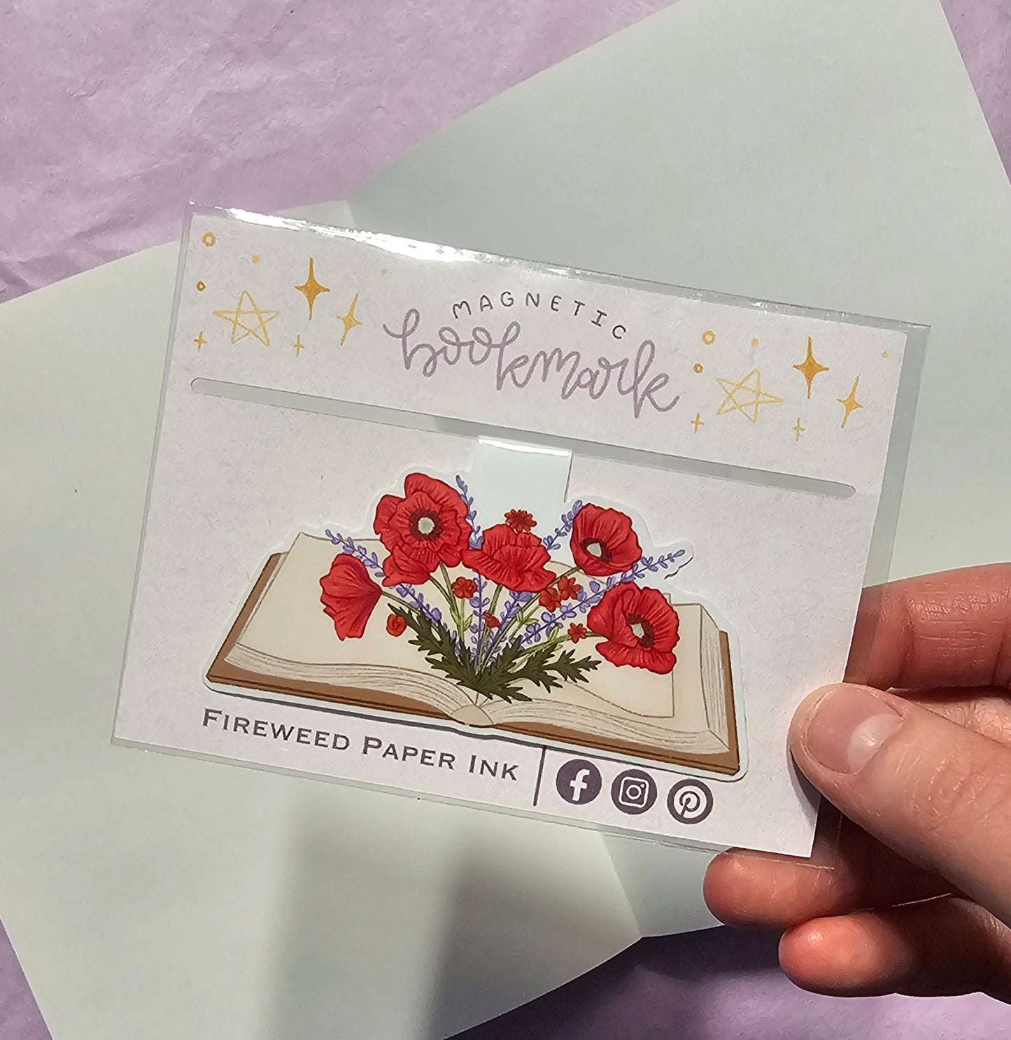 Floral Book Magnetic Bookmark