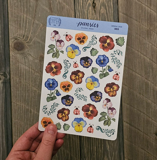 Pansies Sticker Sheet