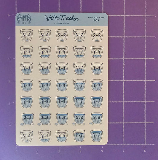 Water Tracker Sticker Sheet