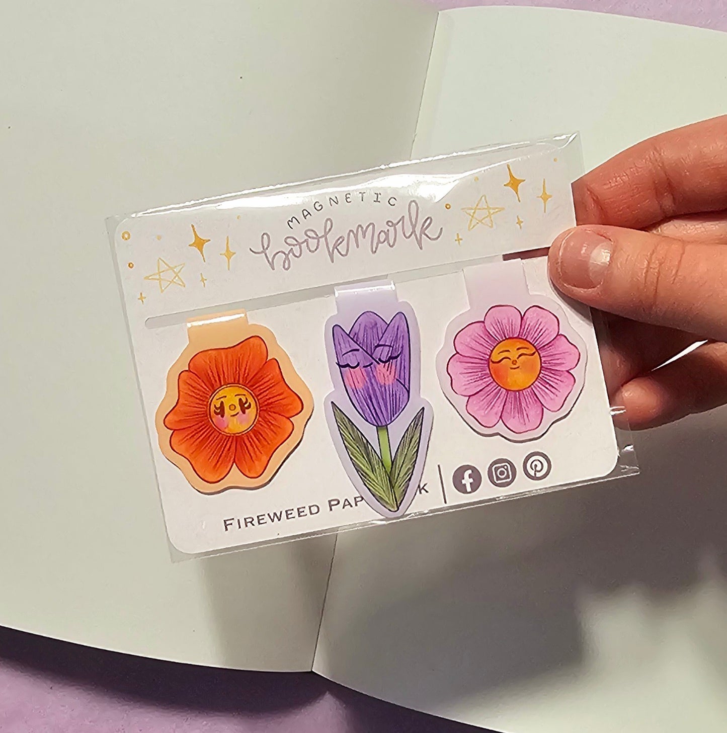 Flower Magnetic Bookmarks