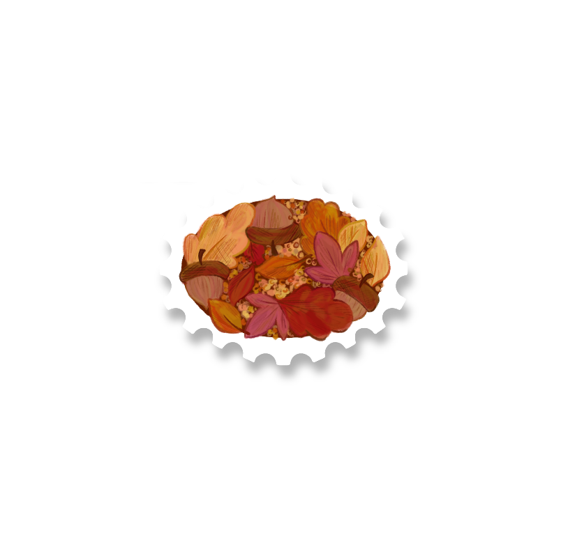Fall Stamps Vinyl Sticker