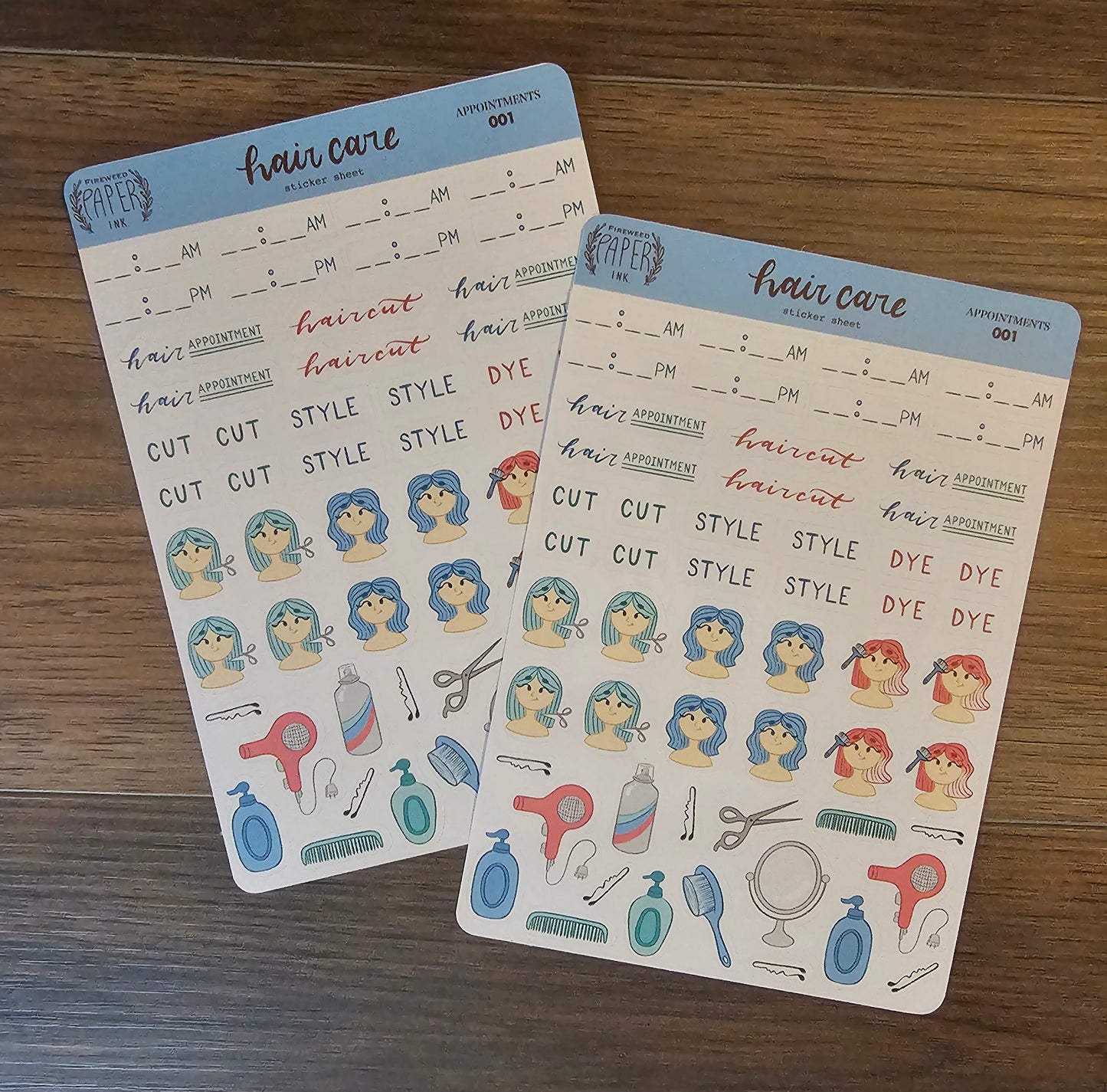 Hair Care Sticker Sheet