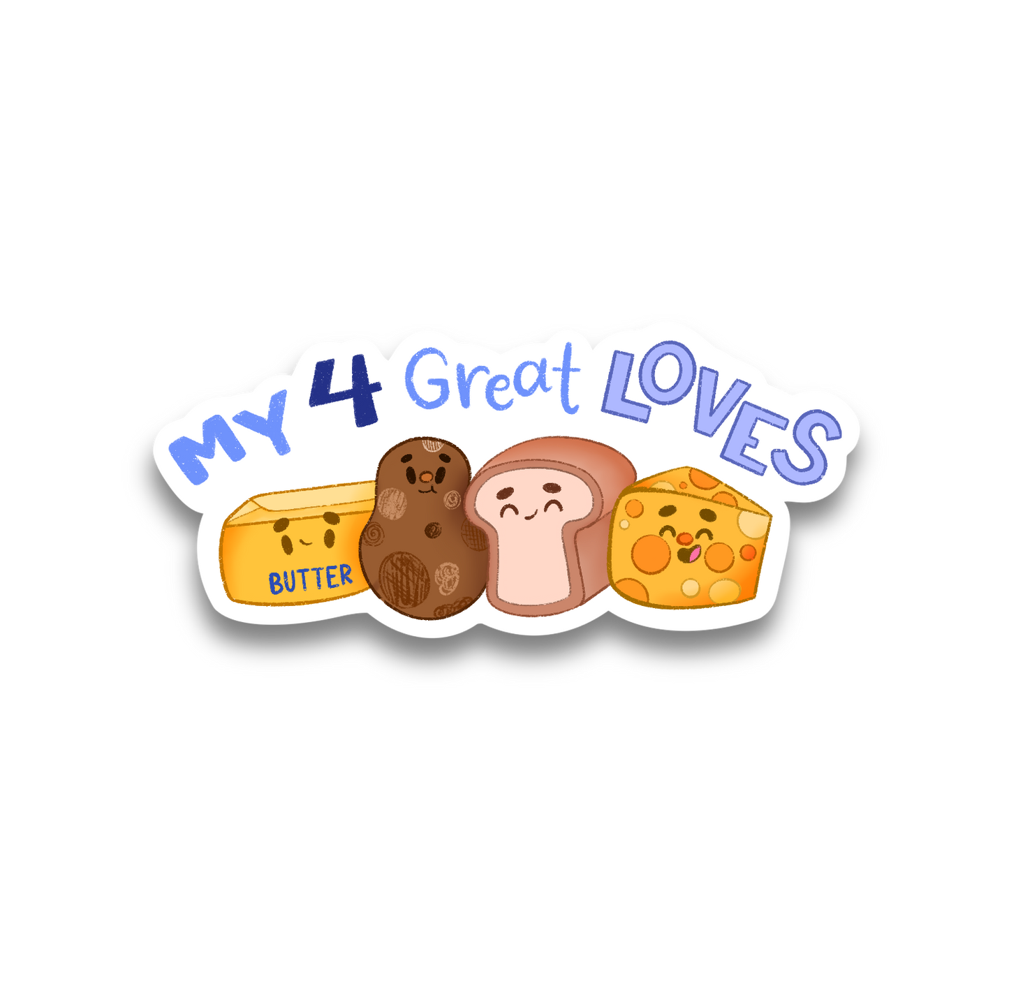 My 4 Great Loves Vinyl Sticker