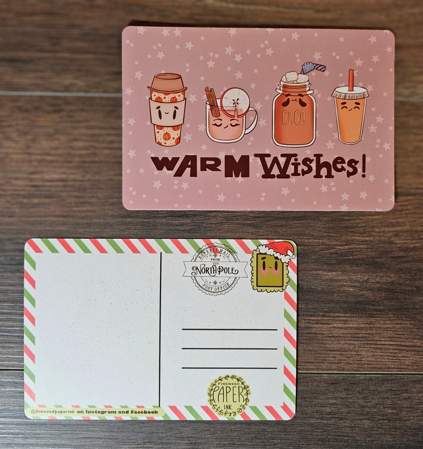 Warm Wishes | Christmas Postcard