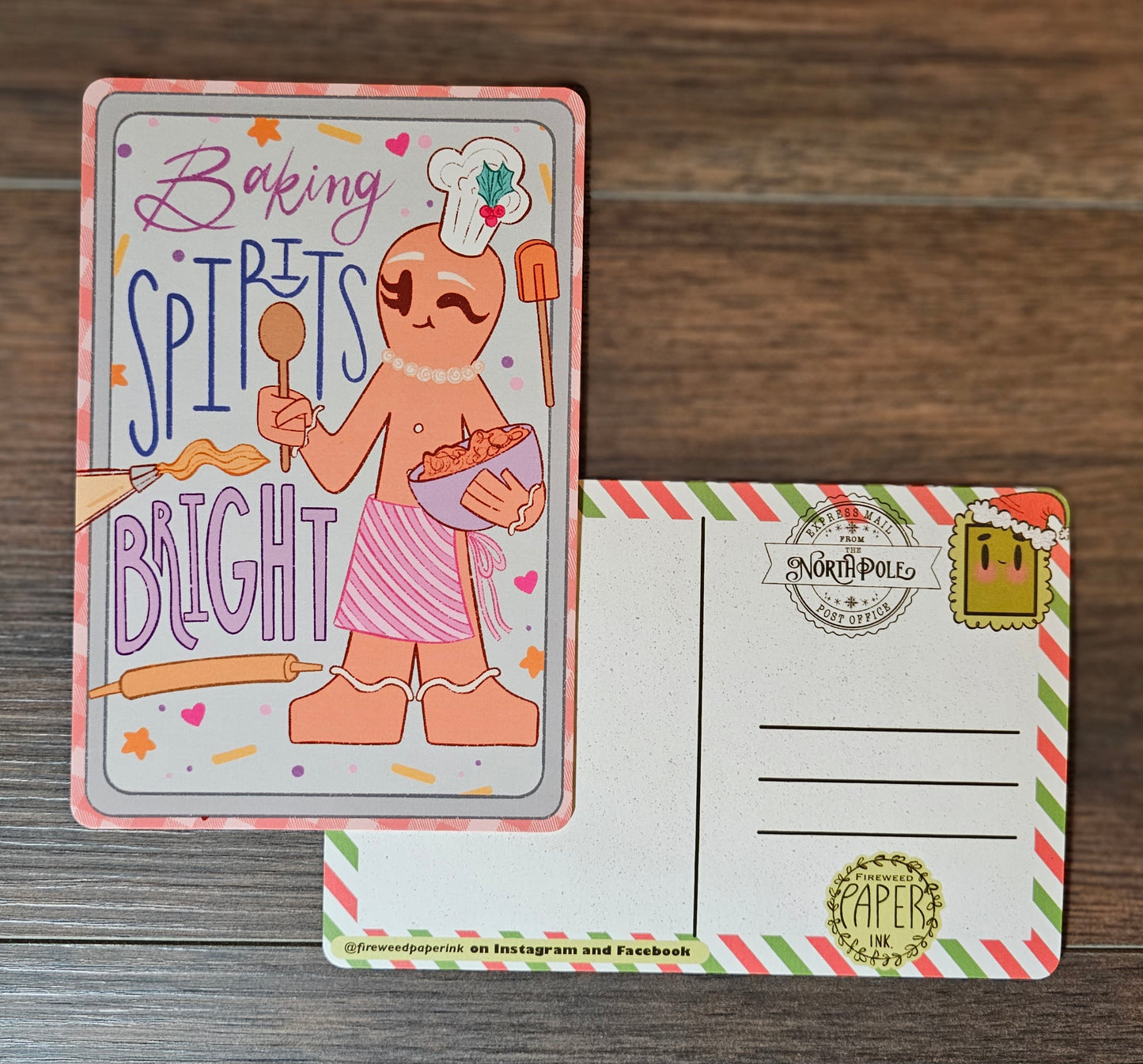 Baking Spirits Bright | Christmas Postcard