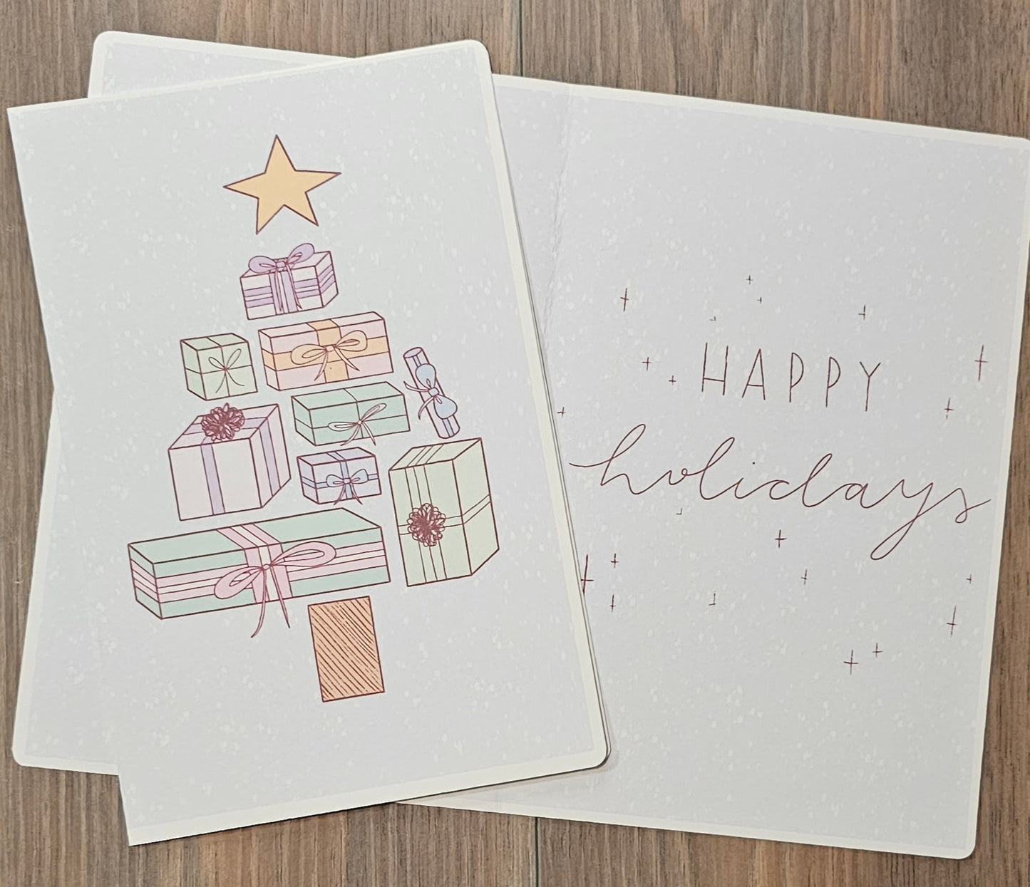 Present Tree Greeting Cards | Pack of 5