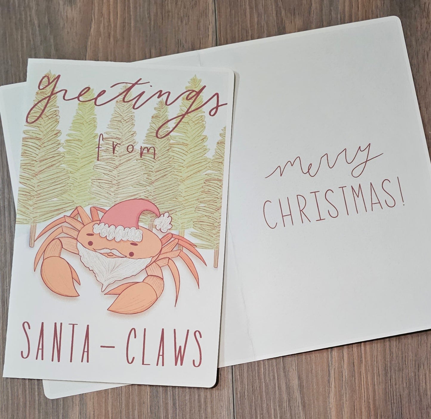 Santa Claws Greeting Cards | Pack of 5