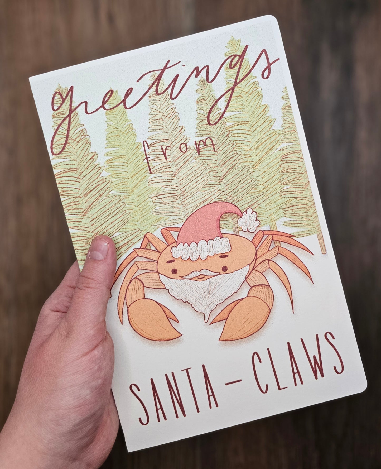 Santa Claws Greeting Cards | Pack of 5