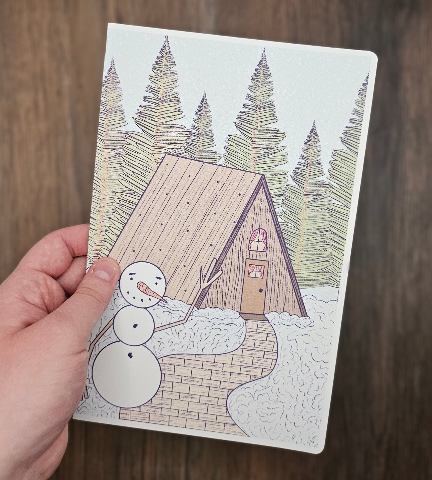 Snowman House Greeting Cards | Pack of 5