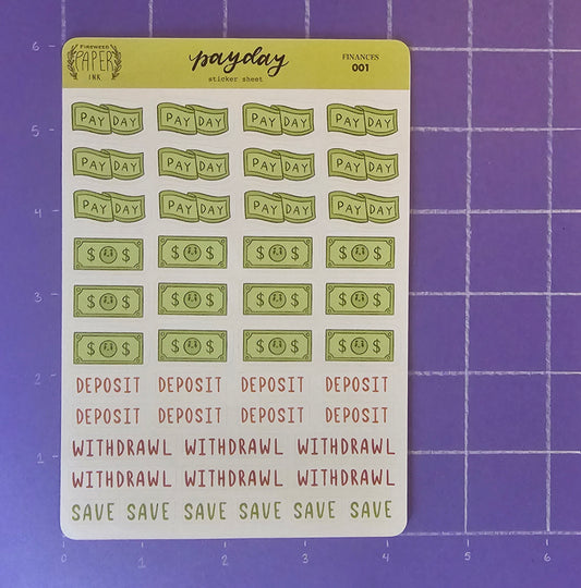 Payday Sticker Sheet