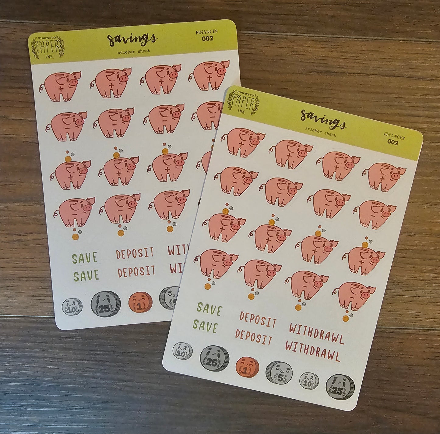 Piggy Banks Sticker Sheet