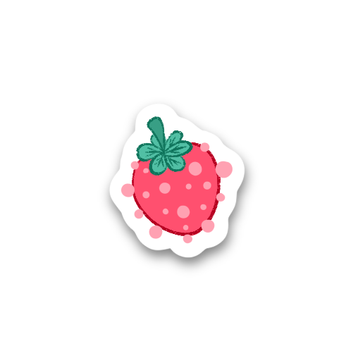 Strawberry Vinyl Sticker