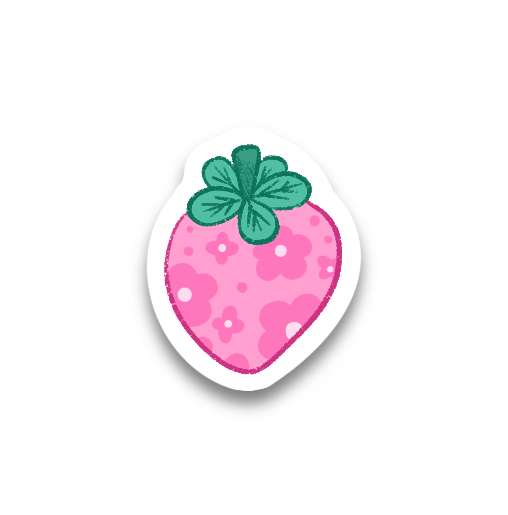 Strawberry Vinyl Sticker
