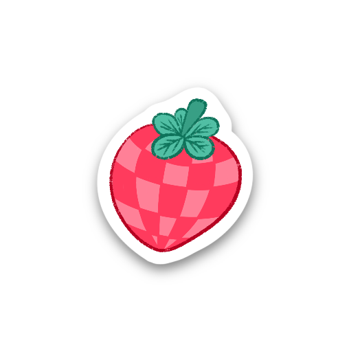 Strawberry Vinyl Sticker