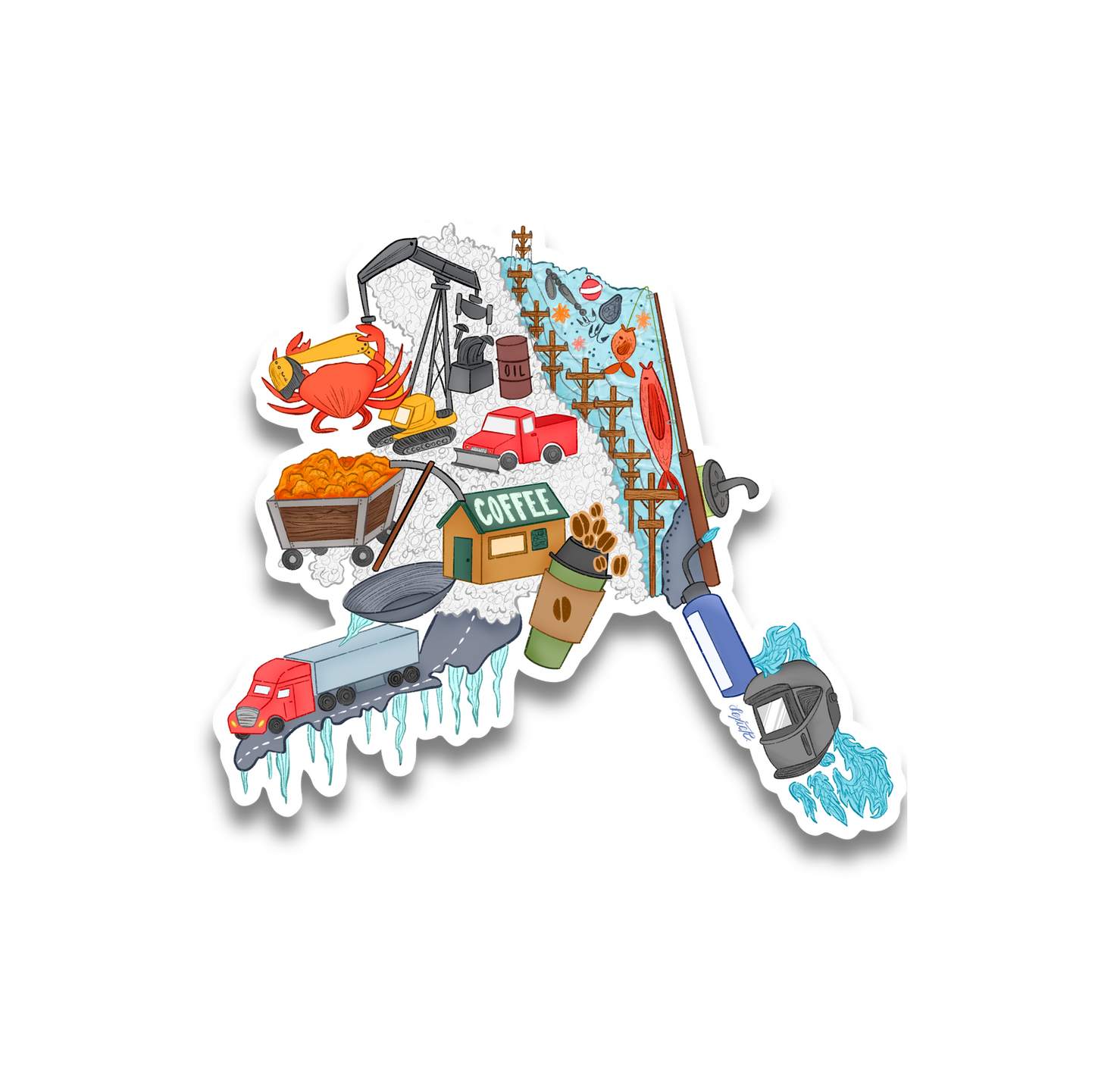 AK Careers Vinyl Sticker