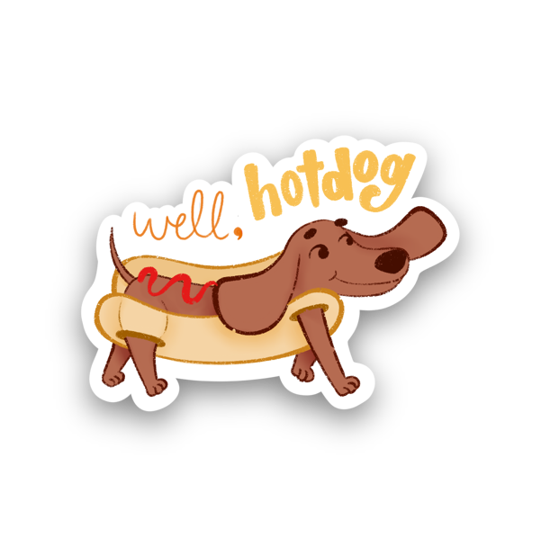 Well Hotdog Vinyl Sticker