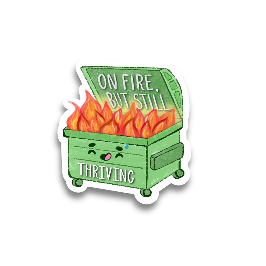 On Fire Vinyl Sticker