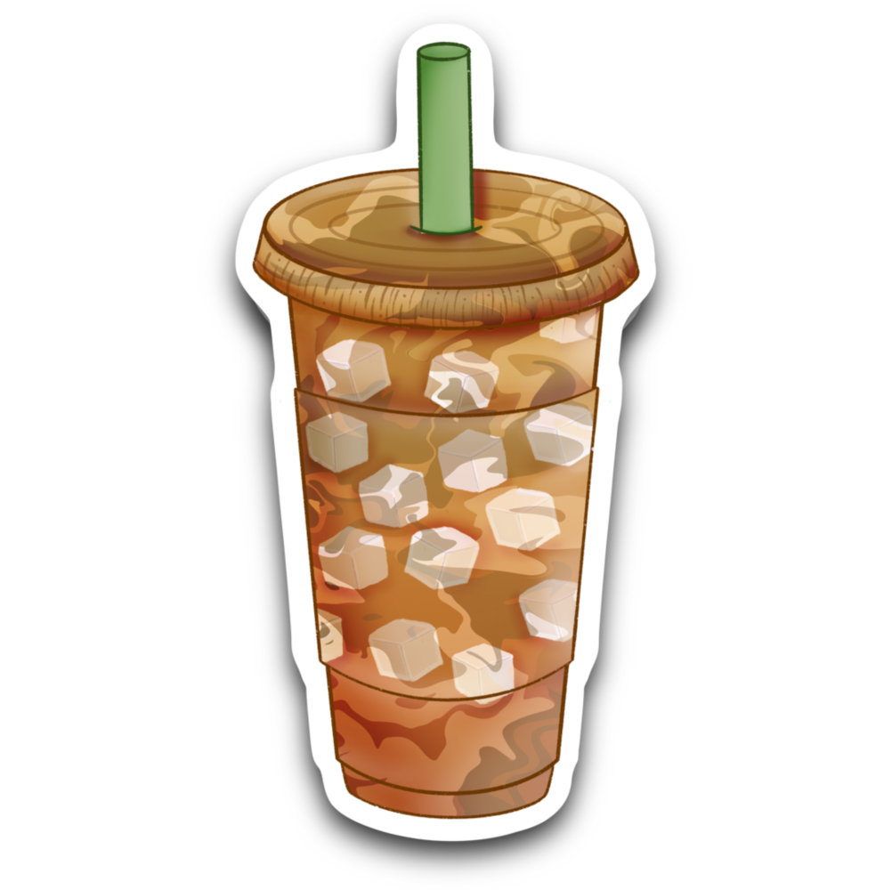 Iced Coffee Vinyl Sticker
