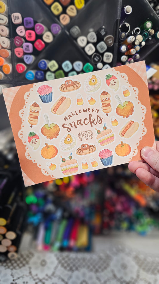 Halloween Snacks Sticker Sheet ~ Limited Edition