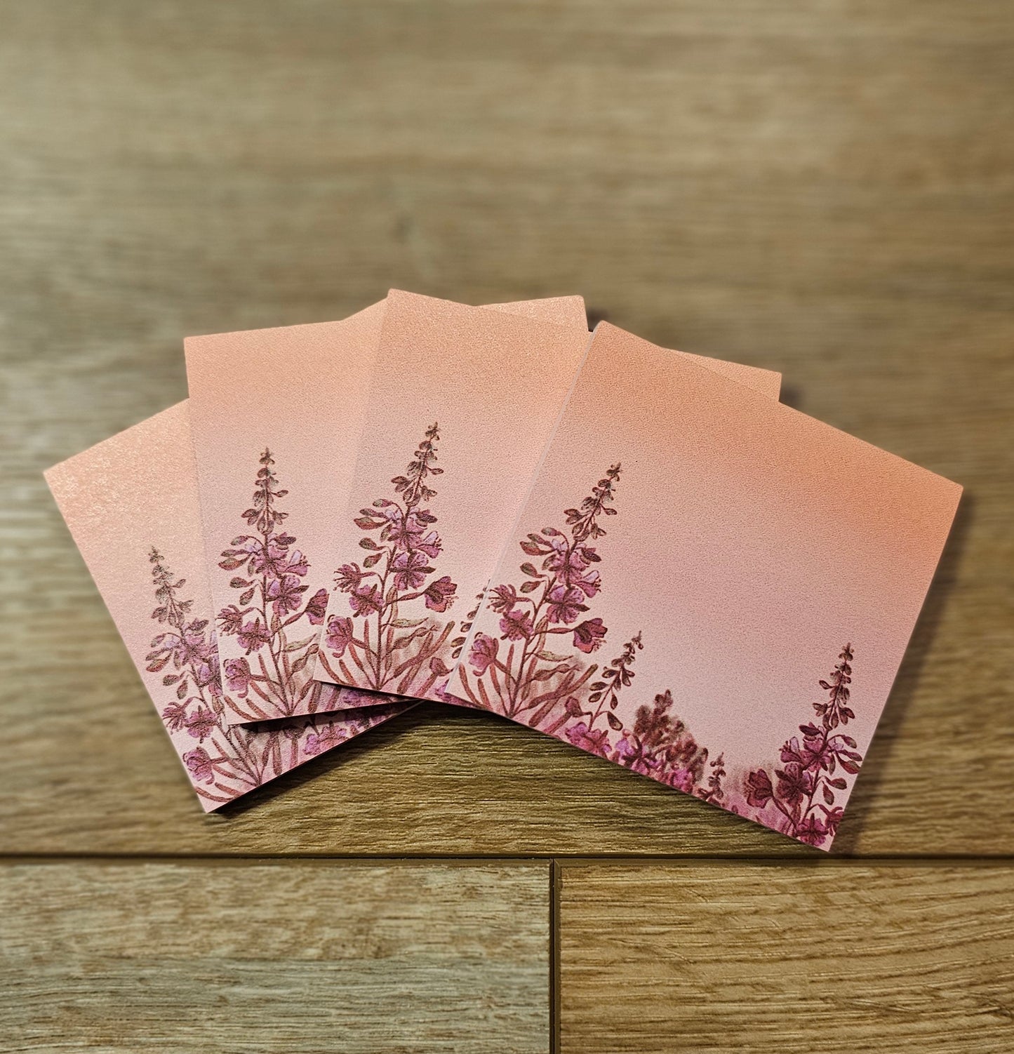 Watercolor Fireweed Sticky Notes