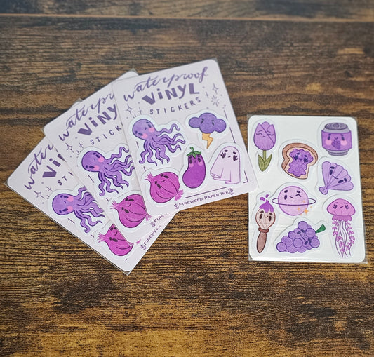 Mini Sticker Pack ~ Purple Designs