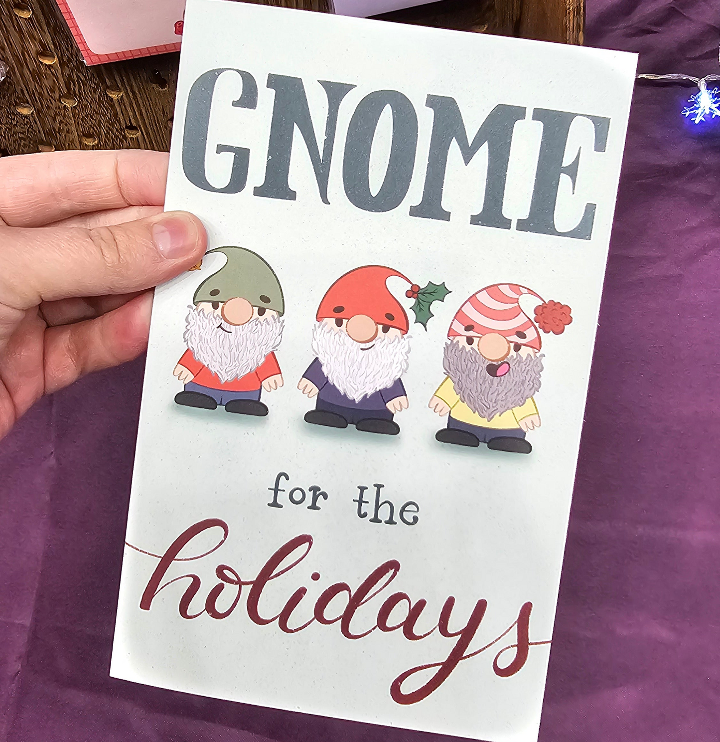 Gnome for the Holidays Greeting Card