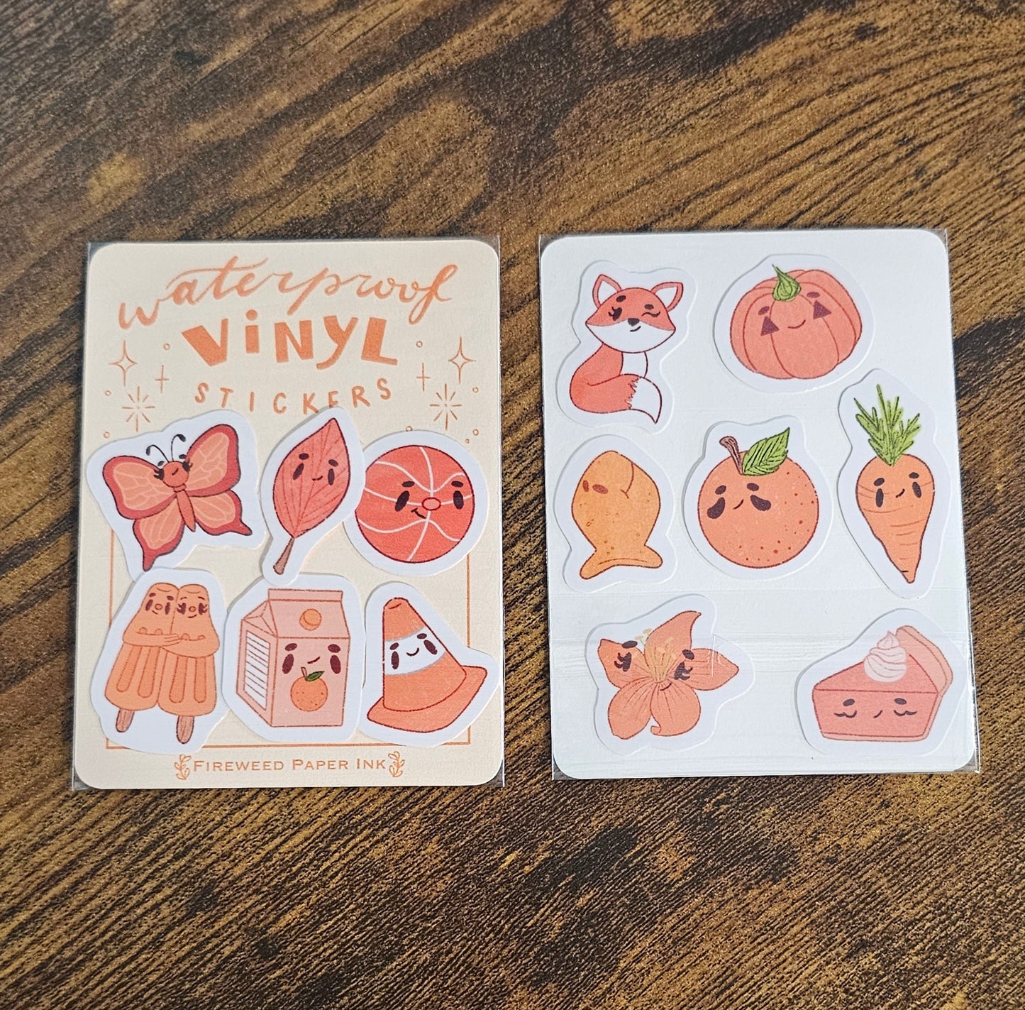 Mini Sticker Pack ~ Orange Designs