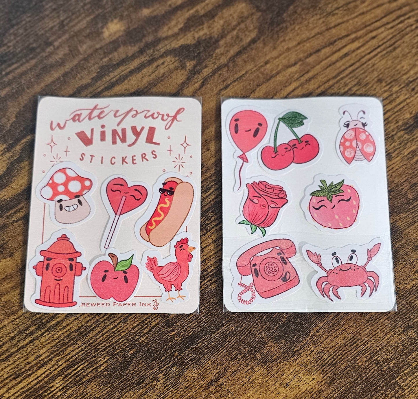 Mini Sticker Pack ~ Red Designs
