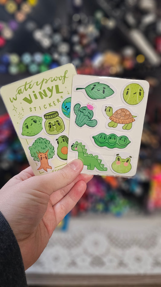 Mini Sticker Pack ~ Green Designs