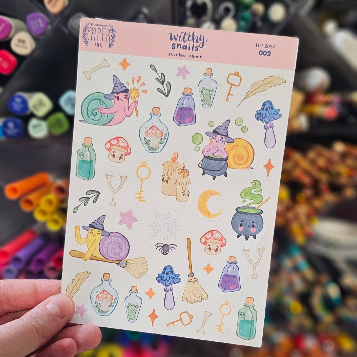 Witchy Snails Sticker Sheet ~ Limited Edition