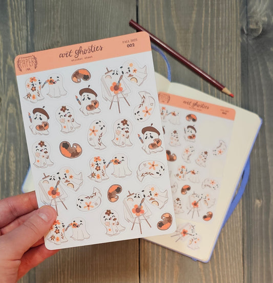 Art Ghosties Sticker Sheet