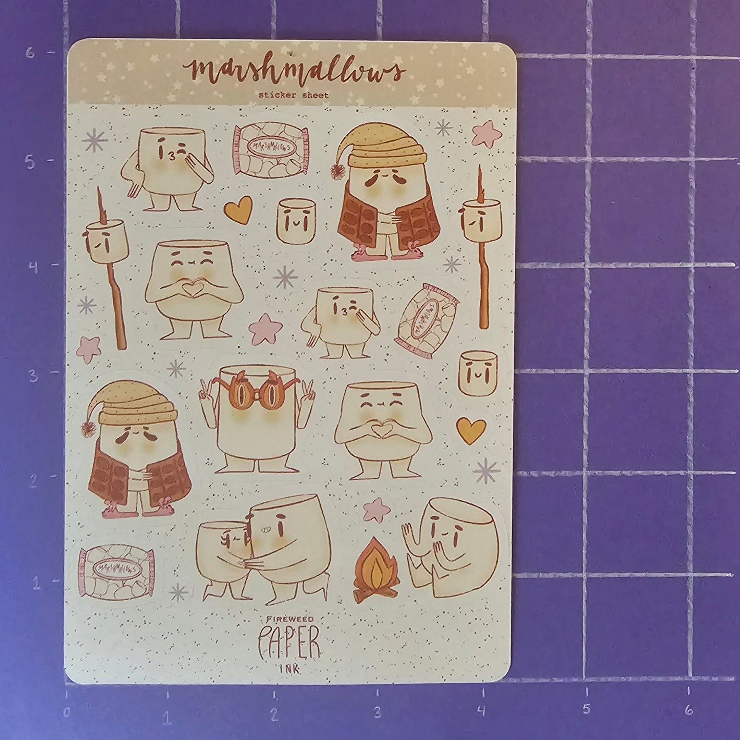 Marshmallow Sticker Sheet