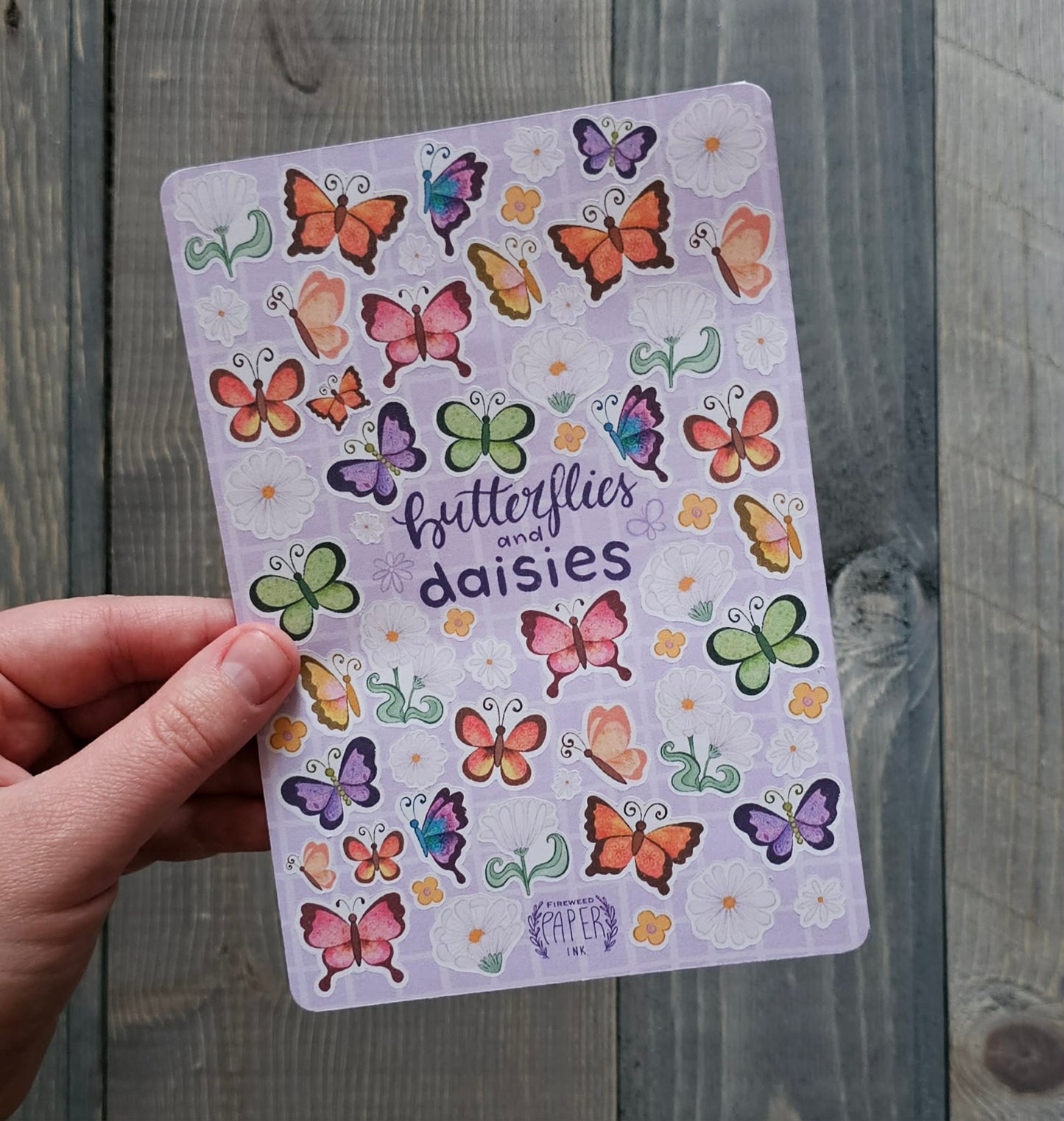 Butterflies and Daisies Sticker Sheet