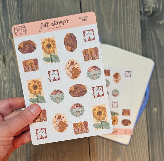 Fall Stamps Sticker Sheet