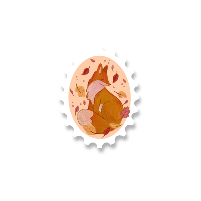 Fall Stamps Vinyl Sticker