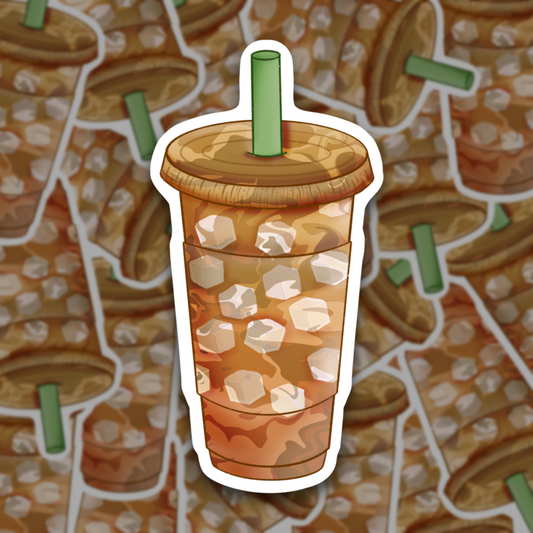 Iced Coffee Vinyl Sticker