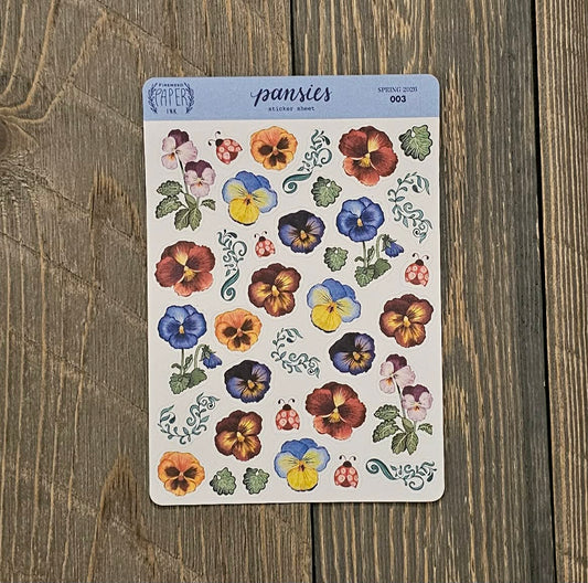 Pansies Sticker Sheet