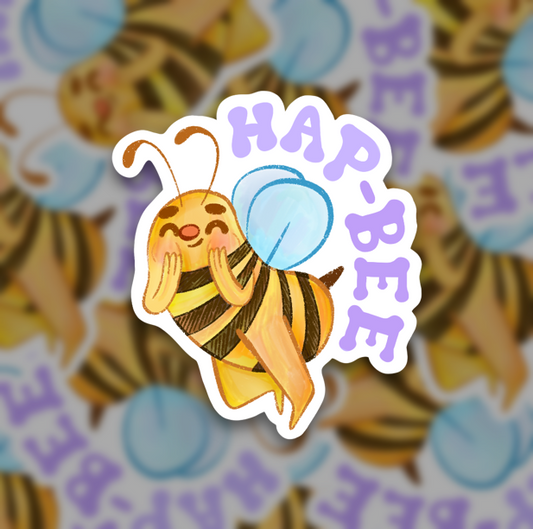 Hap-bee Vinyl Sticker