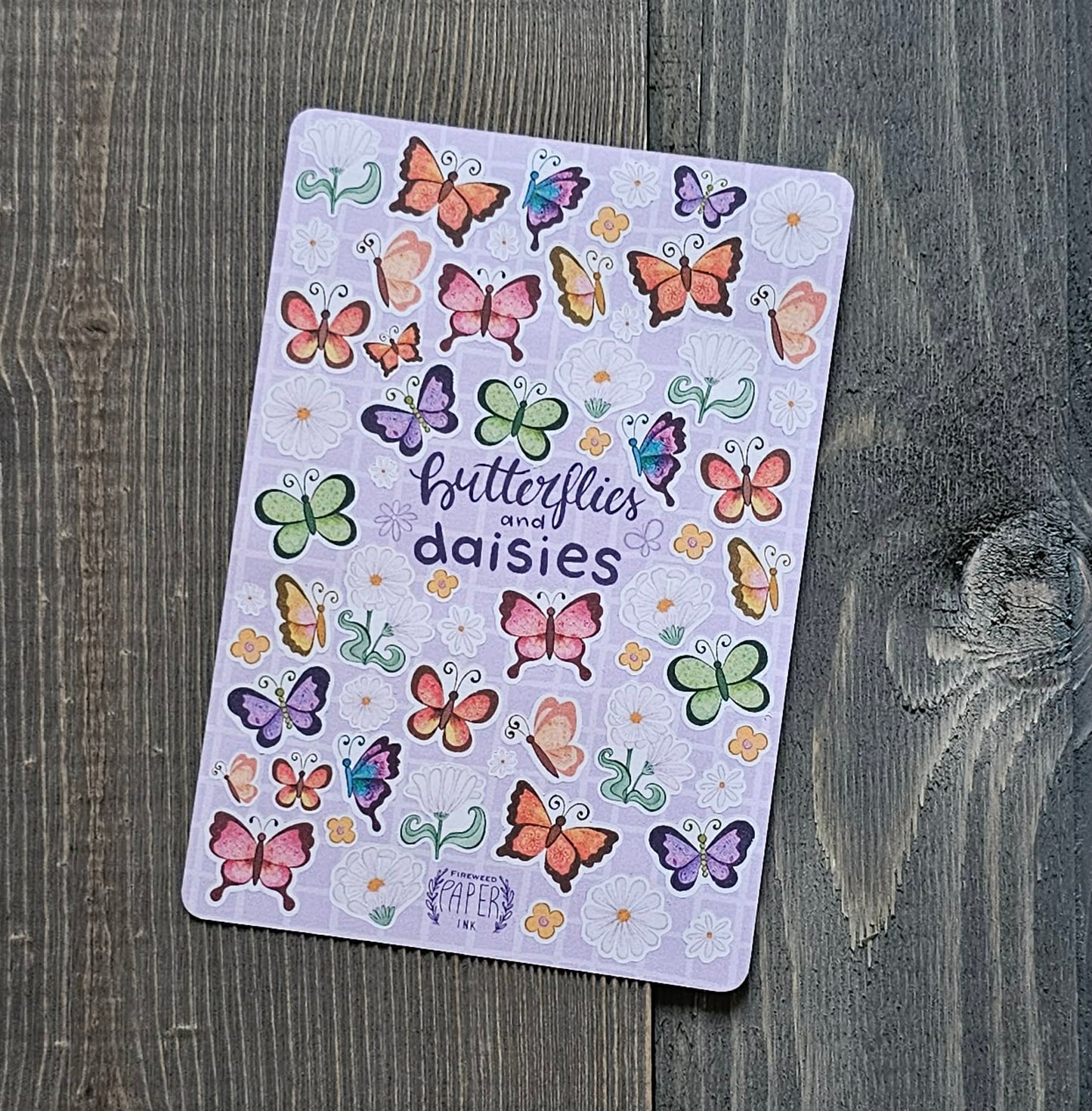 Butterflies and Daisies Sticker Sheet