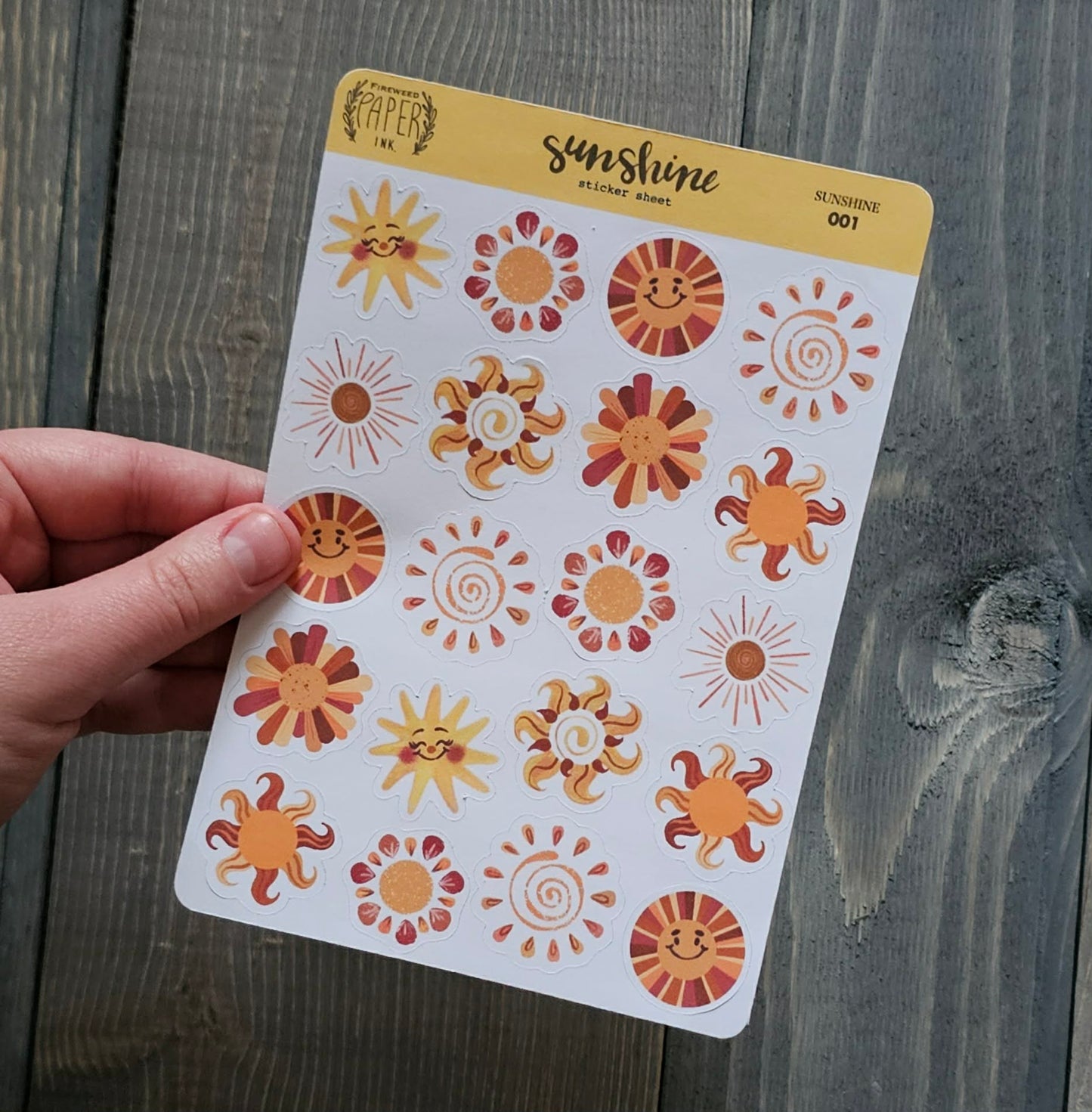 Sun Sticker Sheet
